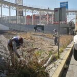 Brigada de mantenimiento atiende al Distribuidor Juárez-Serdán