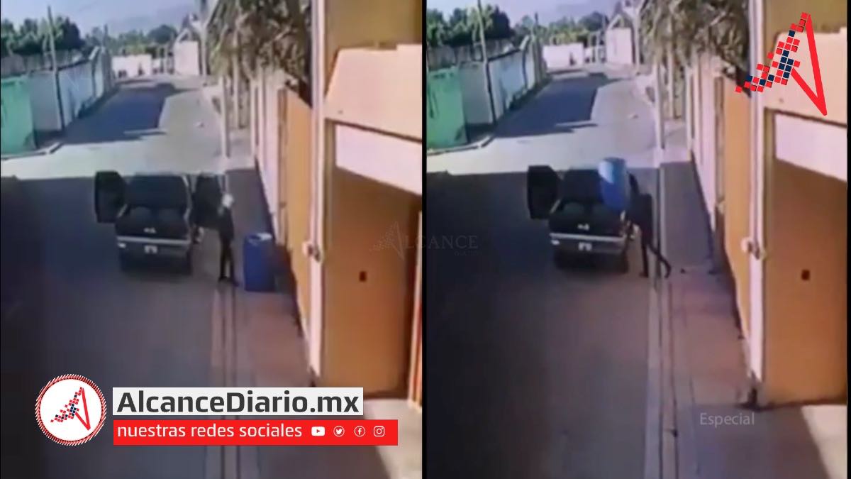 Ladrones de botes de basura en Cuapiaxtla