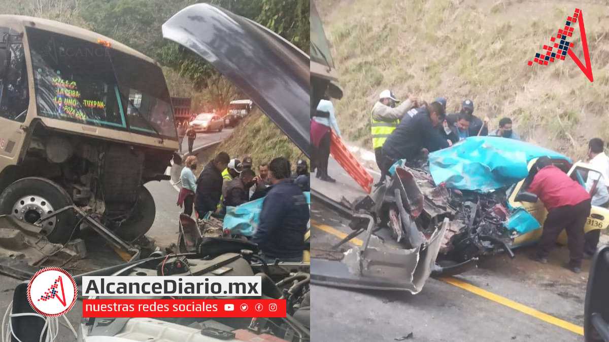 Una muerta y tres lesionador por choque en la México-Tuxpan