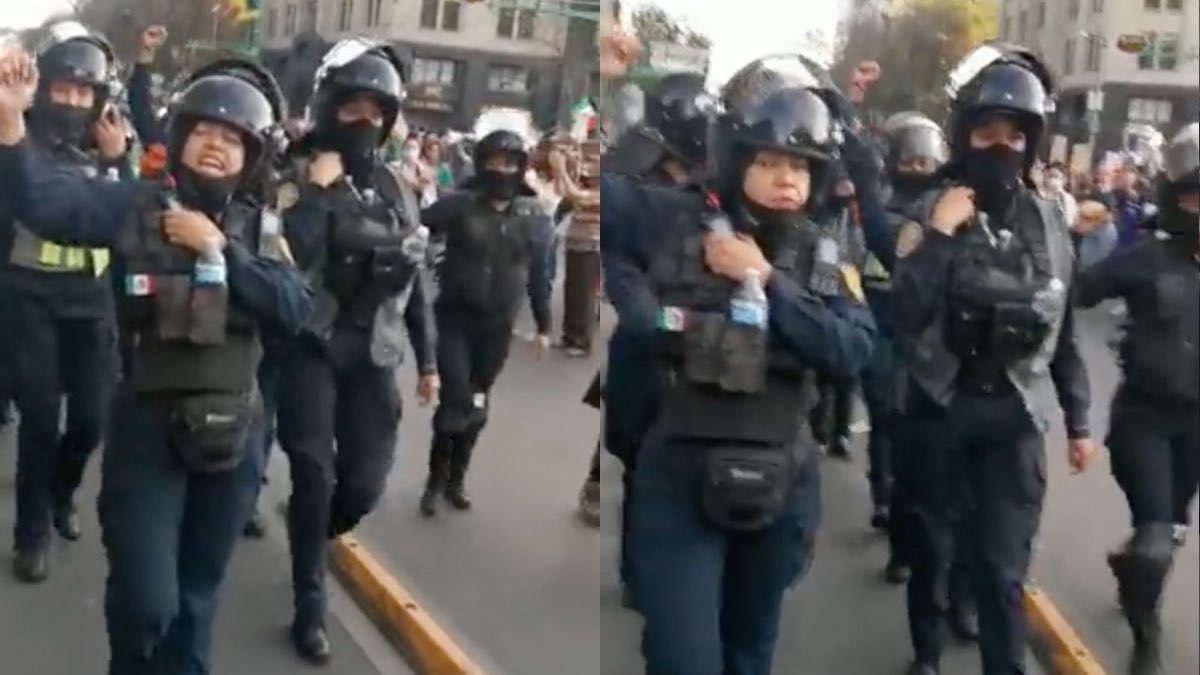 Policías de la Cdmx en el Día de la Mujer