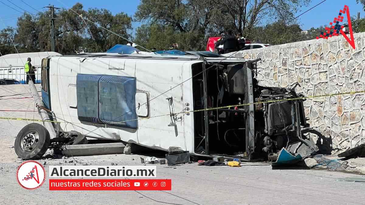 Volcadura de transporte público