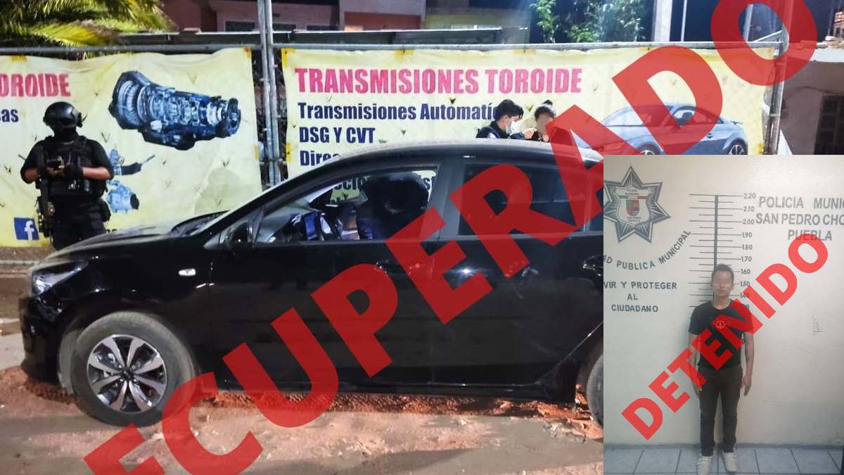 auto recuperado y detenido