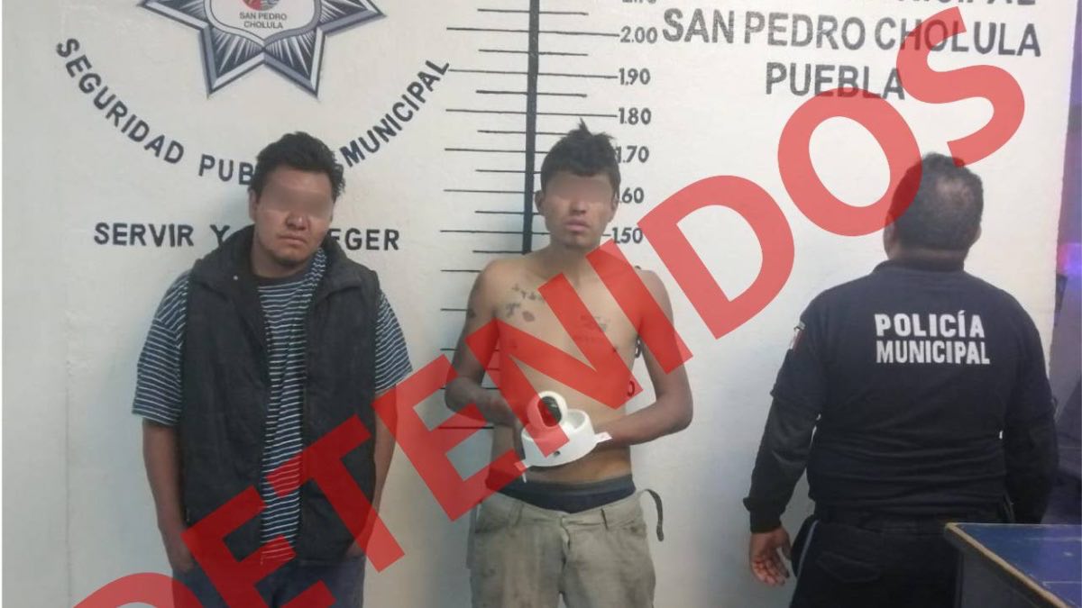 Detenidos en San Pedro Cholula