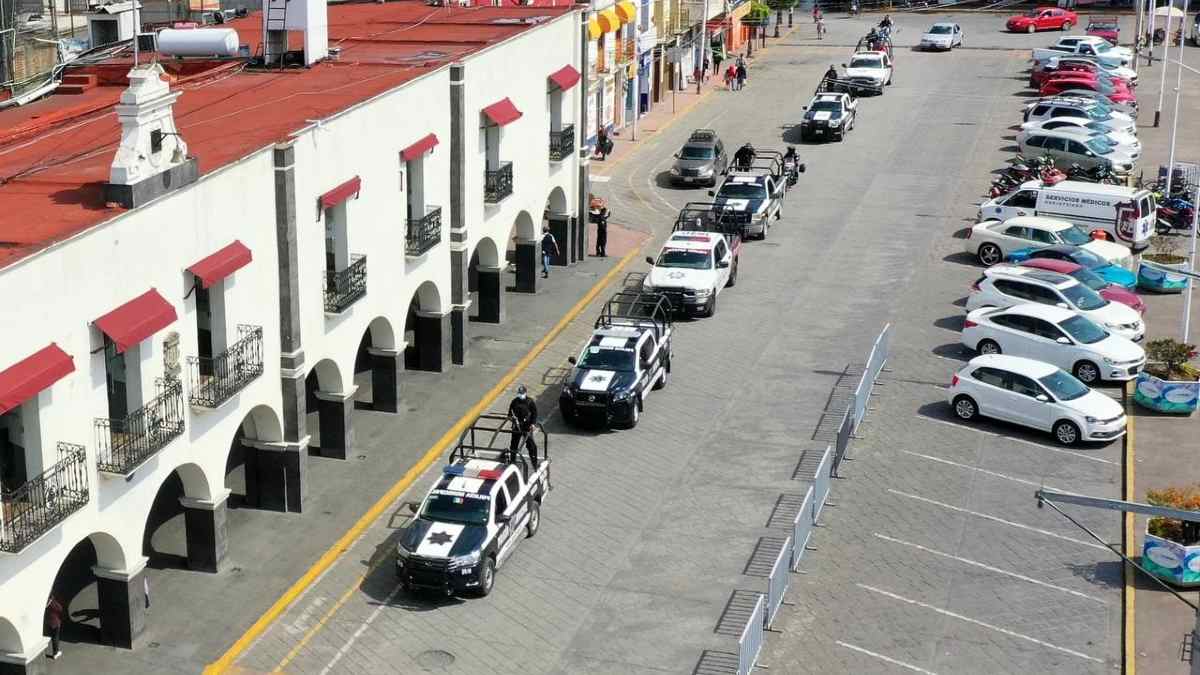 Operativo de la Policía en Huejotzingo