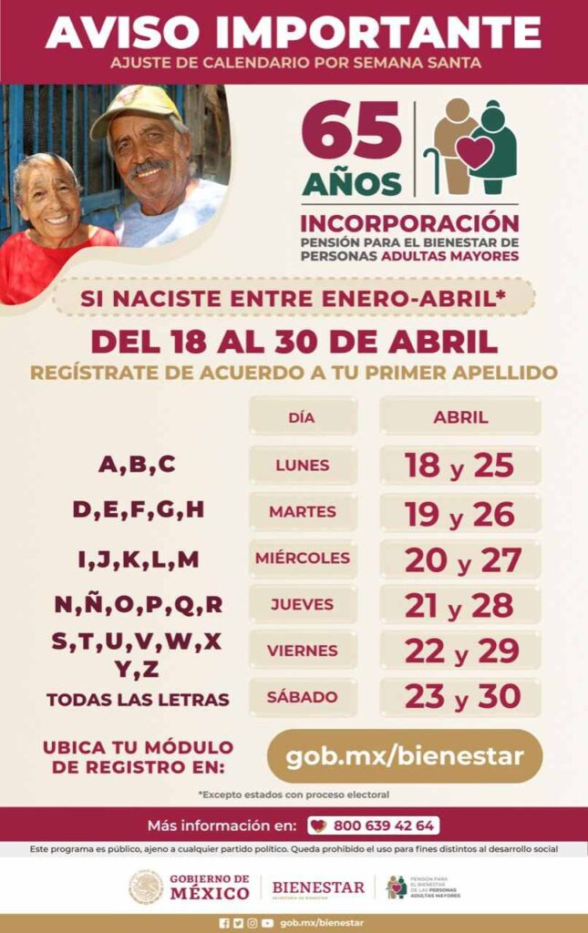 pensiones del bienestar