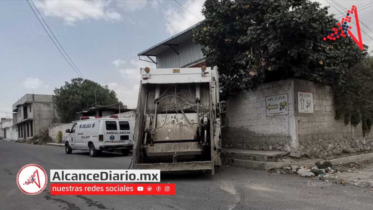 choca camion de basura en tecamachalco