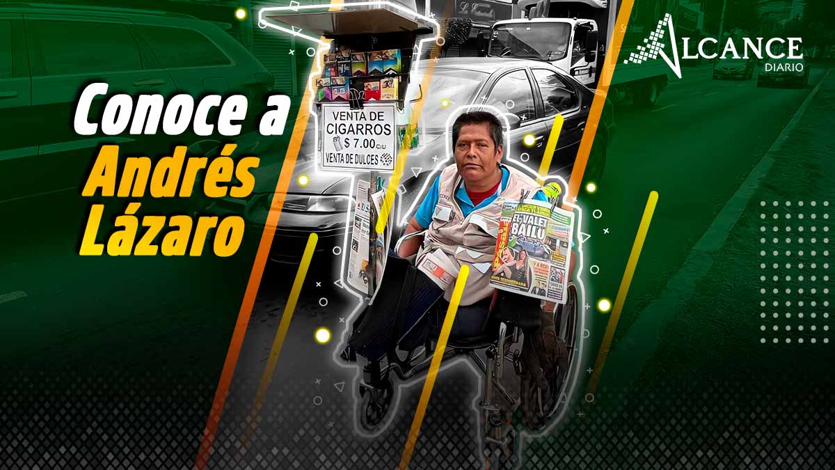 Andrés Lázaro ofrece, en silla de ruedas, dulces y periódicos desde hace 35 años