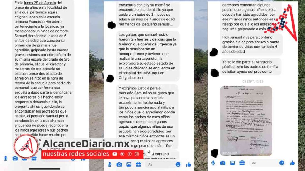 Denuncias de bullying en Chignahupan