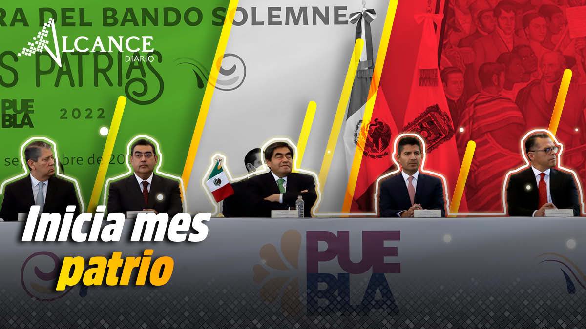 Festejos de mes patrio en Puebla