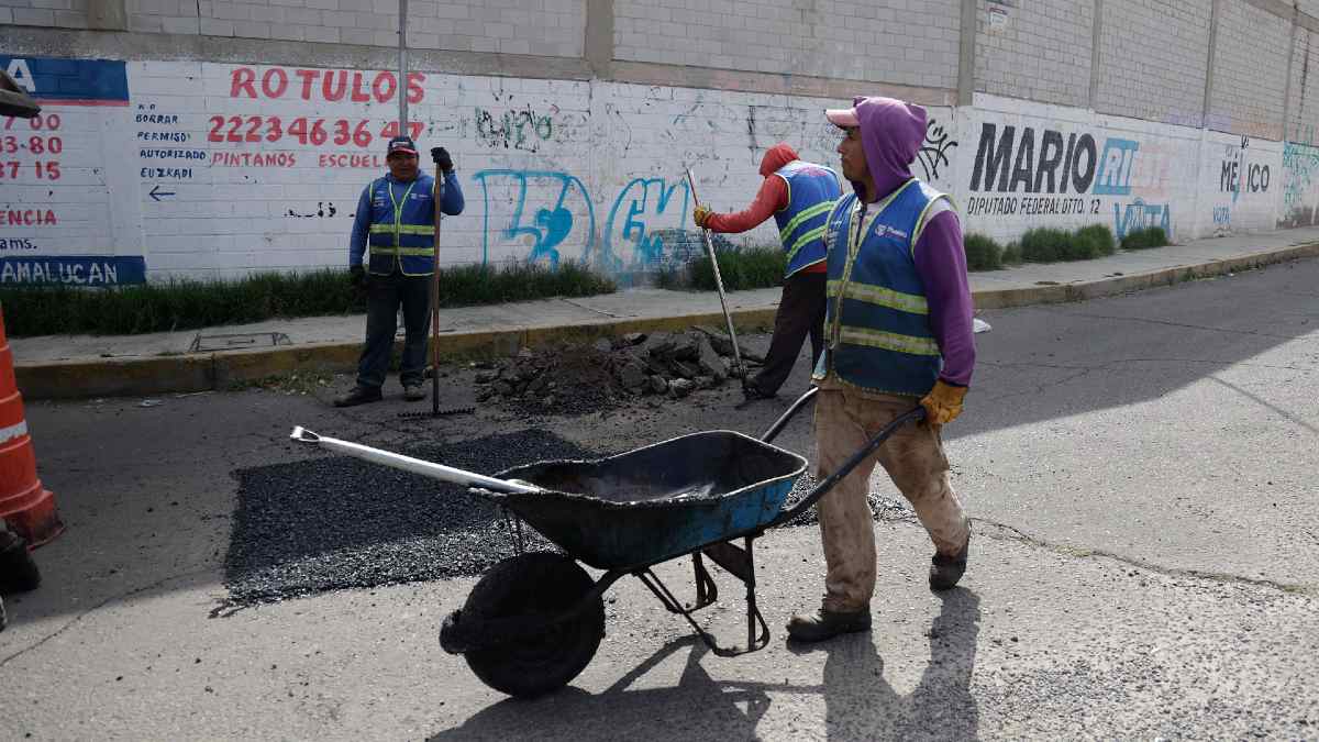 Programa de bacheo en Puebla