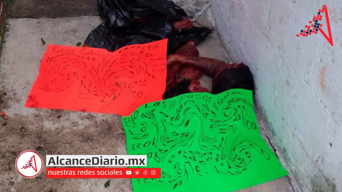 Cuerpos con narcomensaje en Ayotoxco de Guerrero
