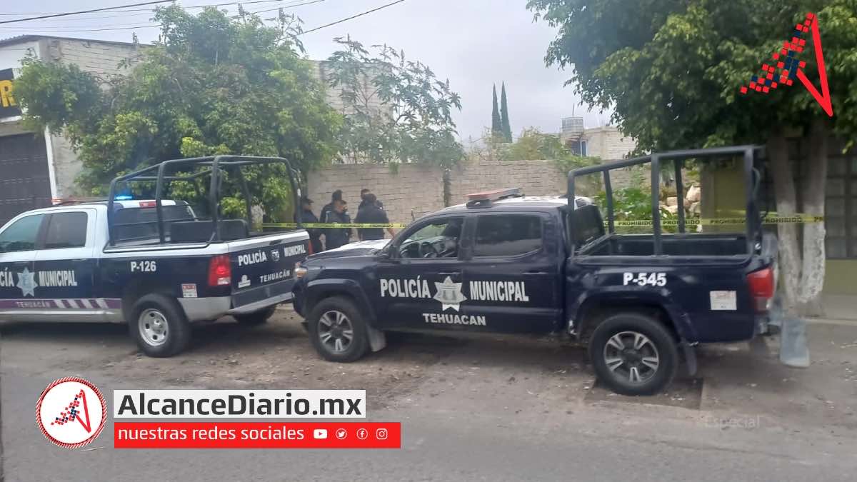 Feto en terreno baldío en Tehuacán
