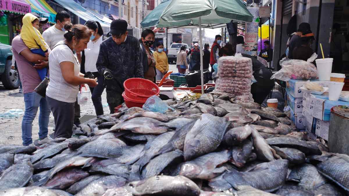 Calle de pescados y mariscos