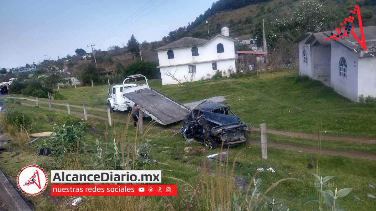 Volcadura en Atempan