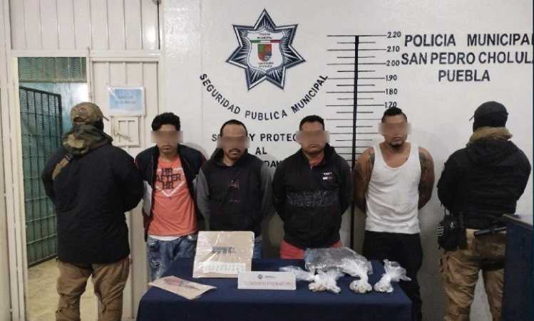 Detenidos en Cholula