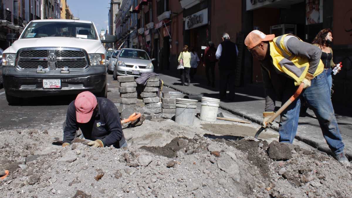 Obras en el Centro de Puebla
