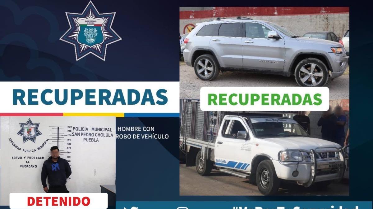 SSC Cholula camionetas recuperadas