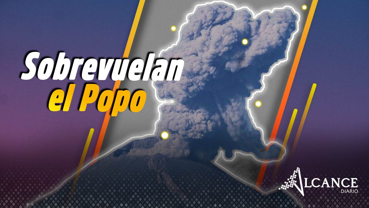Sobrevuelan el Popocatépetl