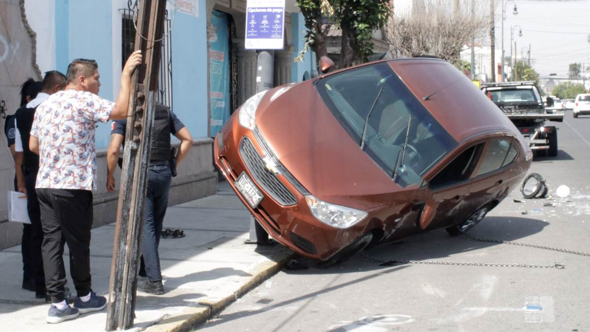 Accidente vial en Puebla