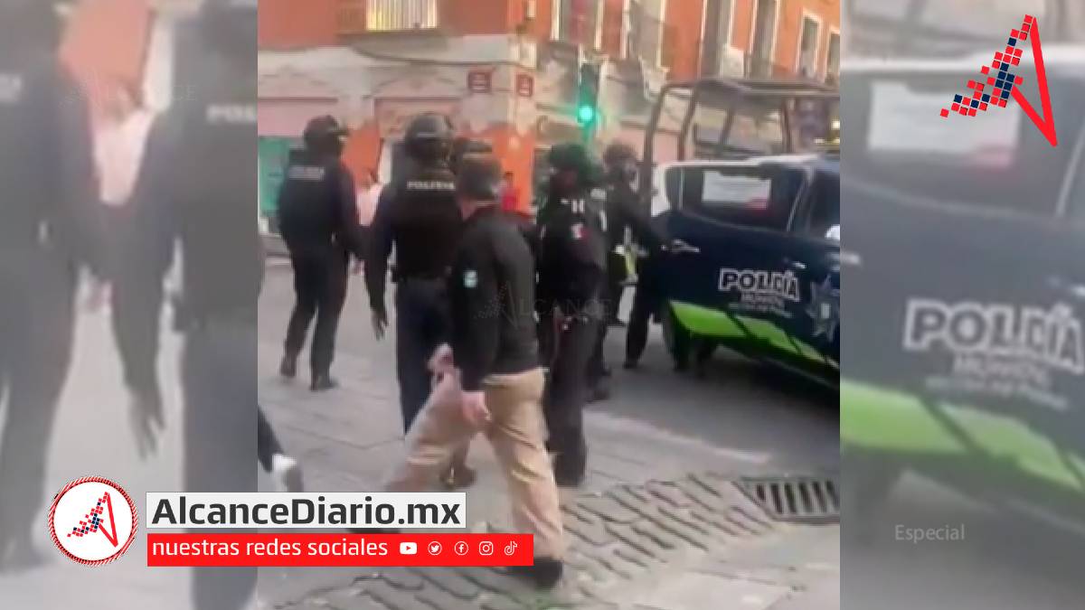 Detención de mujeres en Puebla por parte de la SSC