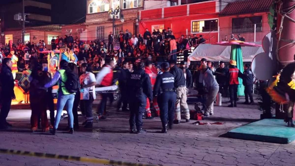 Voladora muerta en Huauchinango