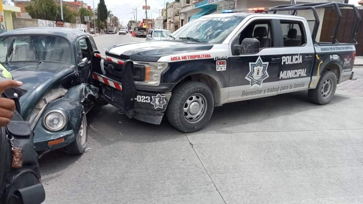 Choque de patrulla en Tepeaca