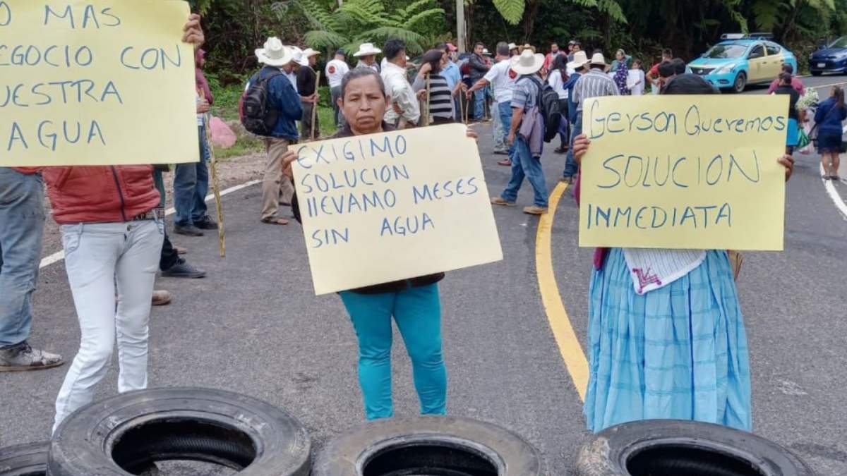 Protesta en Cuetzalan