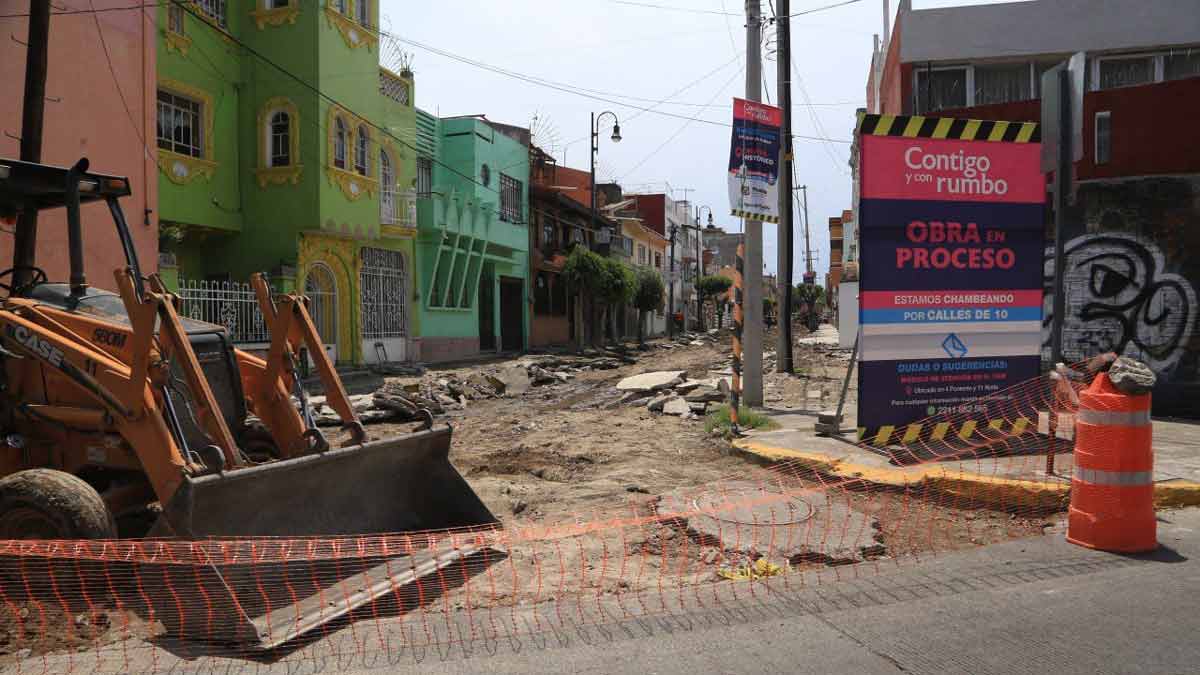 Avanza la rehabilitación de calles del centro histórico de Puebla