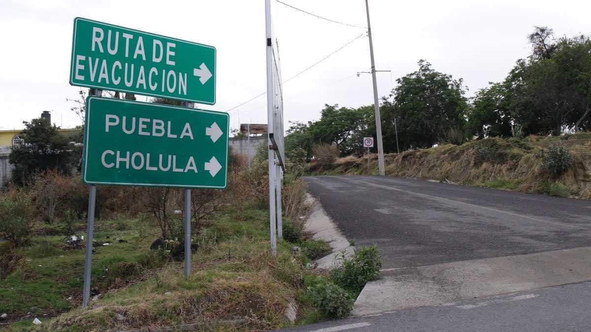 Ruta de evacuación volcán Popocatépetl