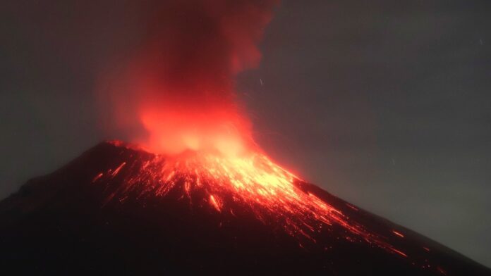 Satélite volcán Popocatépetl