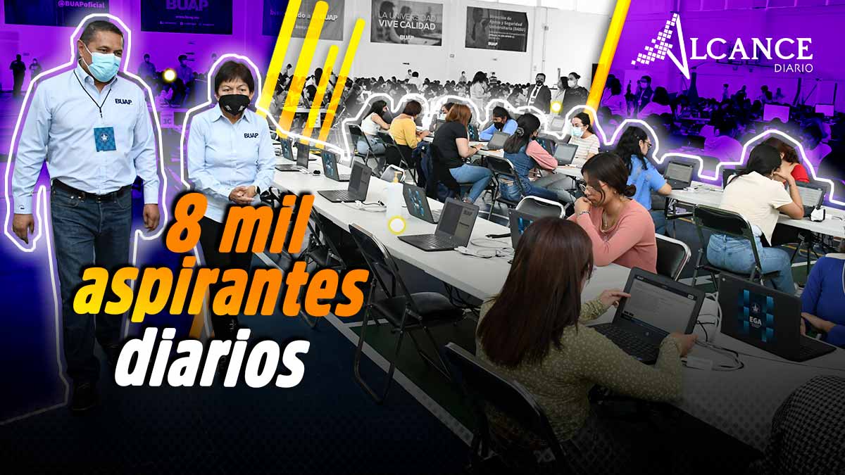 Diario asisten 8 mil aspirantes a realizar examen de admisión a la BUAP
