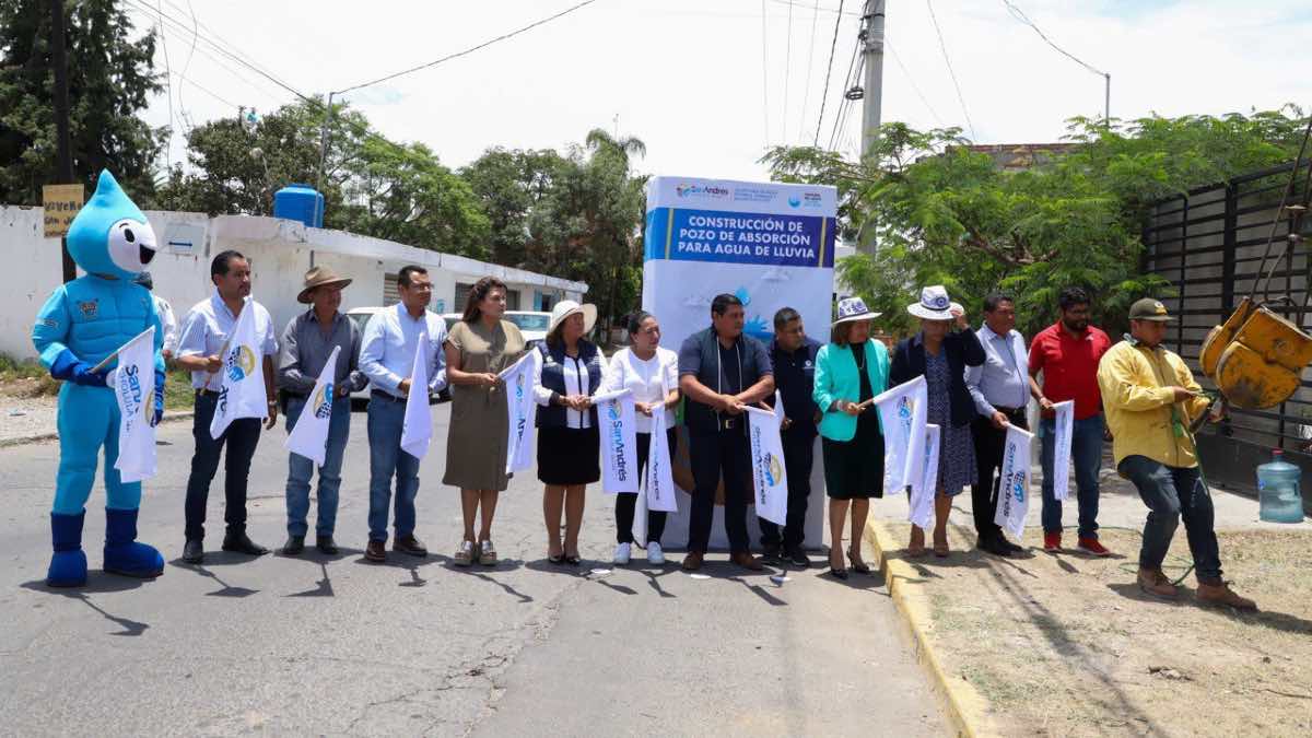 Construyen tres pozos para captación de agua de lluvia en San Andrés Cholula