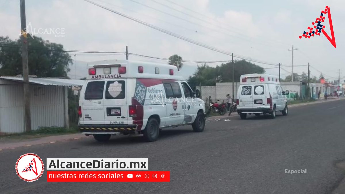 Muere menor arrollado en Palmar de Bravo; iba en moto con su mamá a la escuela