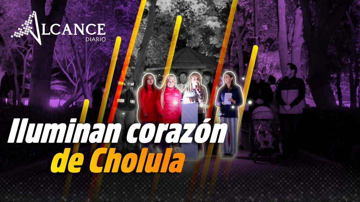 Iluminan con luz el corazón de Cholula