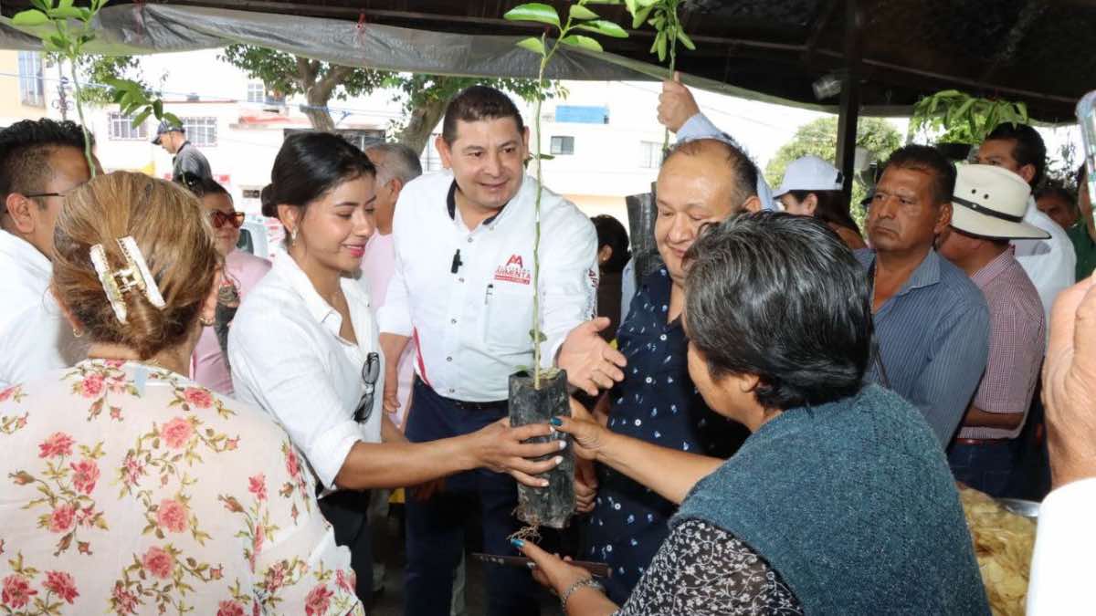 Alejandro Armenta entrega 1,500 árboles en el Mercado La Piedad