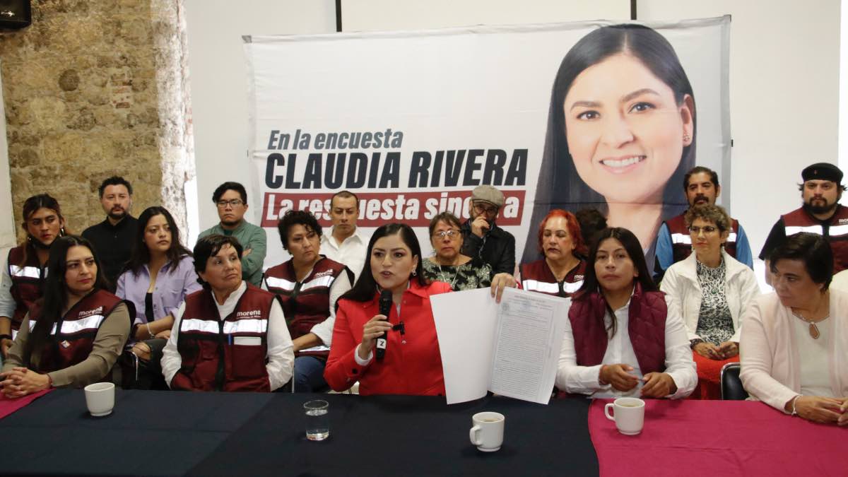 Asegura Claudia Rivera empate técnico en encuestas con Mier y Armenta