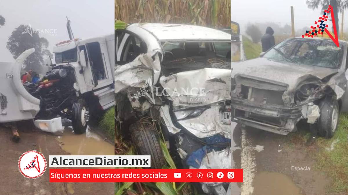 Choque múltiple deja 3 lesionados en la desviación a Zacatlán