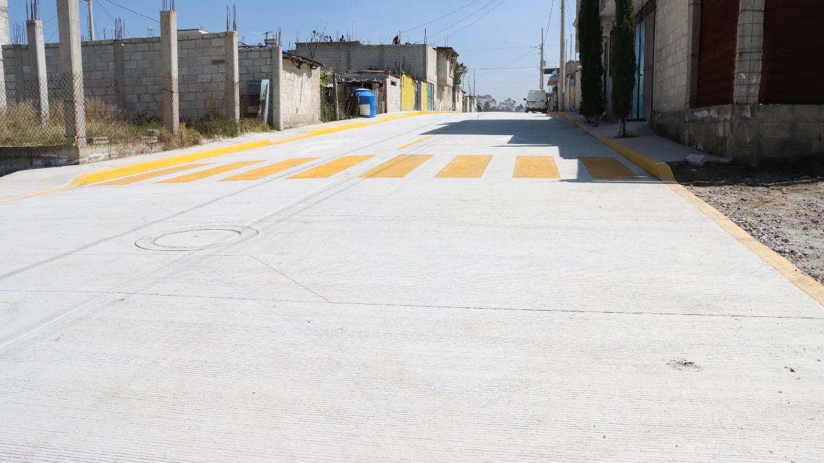 Pavimentan la Libertad Antorchista en San Martín Texmelucan