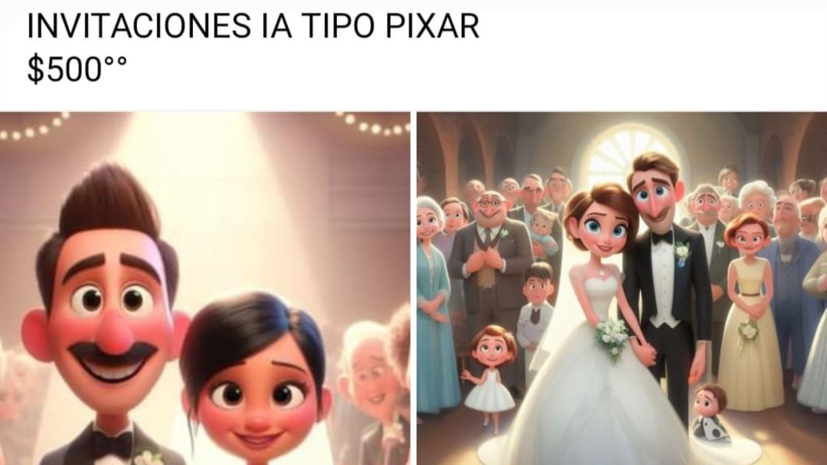 Venden invitaciones tipo ‘Pixar’ con IA hasta en 500 pesos en grupos de Facebook