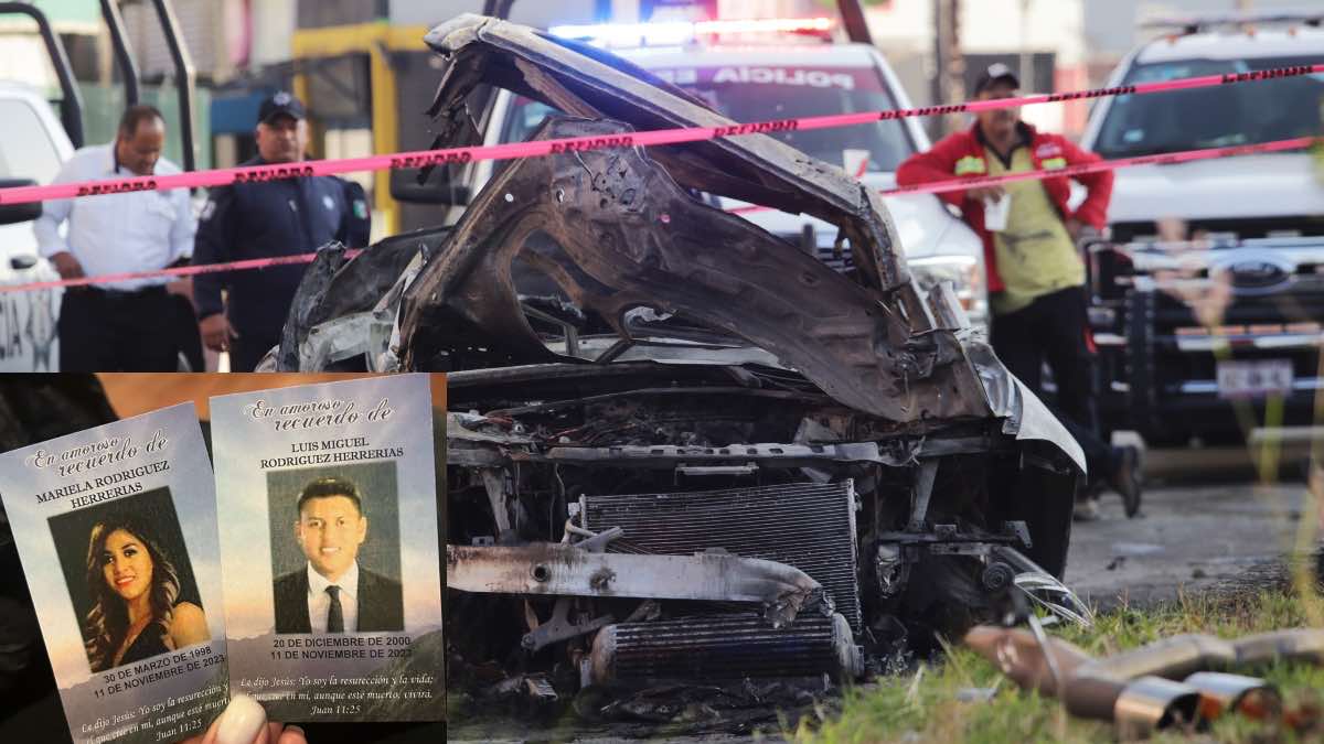 Despiden a hermanos Herrerías; buscan a conductor del accidente en la Vía Atlixcáyotl