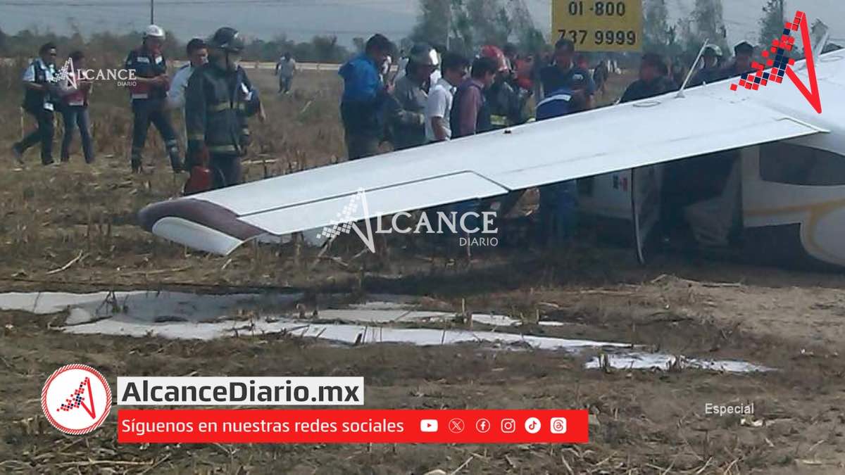 Avioneta se desploma en Huejotzingo; hay dos heridos