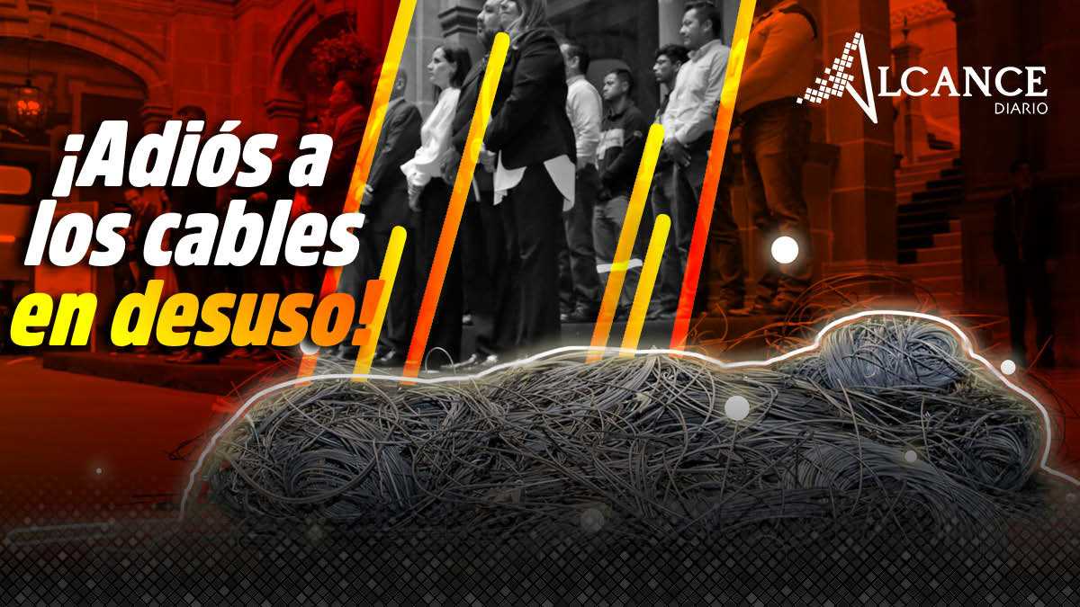 Retirarán cables en desuso en postes de la ciudad de Puebla