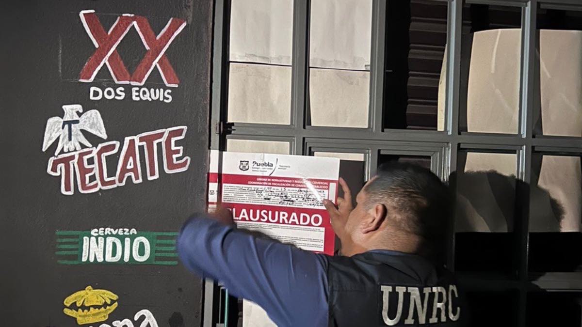 En operativo Escudo Puebla clausuran a 4 y sancionan a 3 comercios