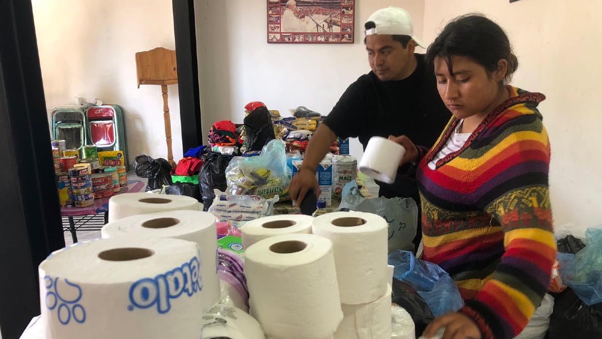 Resaltan unión del pueblo en campaña de colecta de víveres para Guerrero