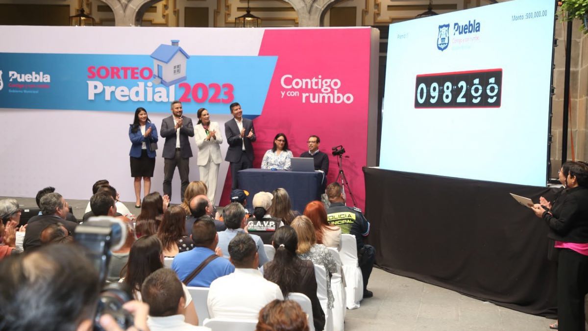 Se llevan el premio grande en el Sorteo Predial 2023 de Puebla