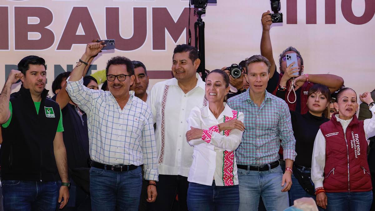 Desde Amozoc, Claudia Sheinbaum asegura continuar legado de AMLO