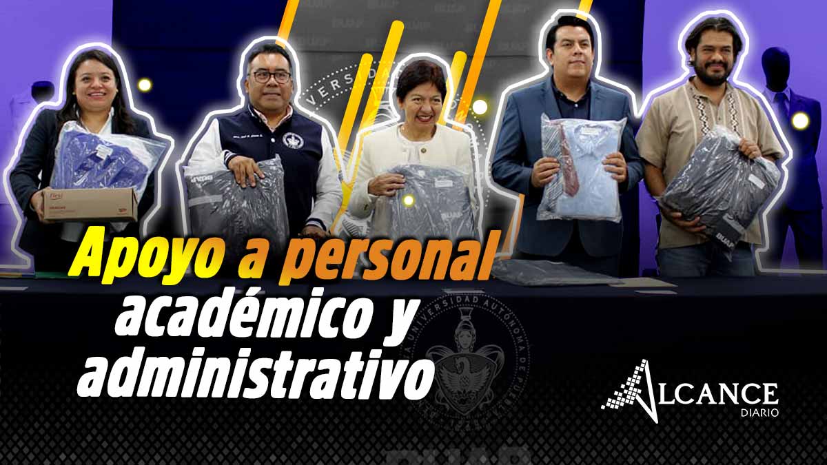 Entrega rectora uniformes para personal administrativo y académico