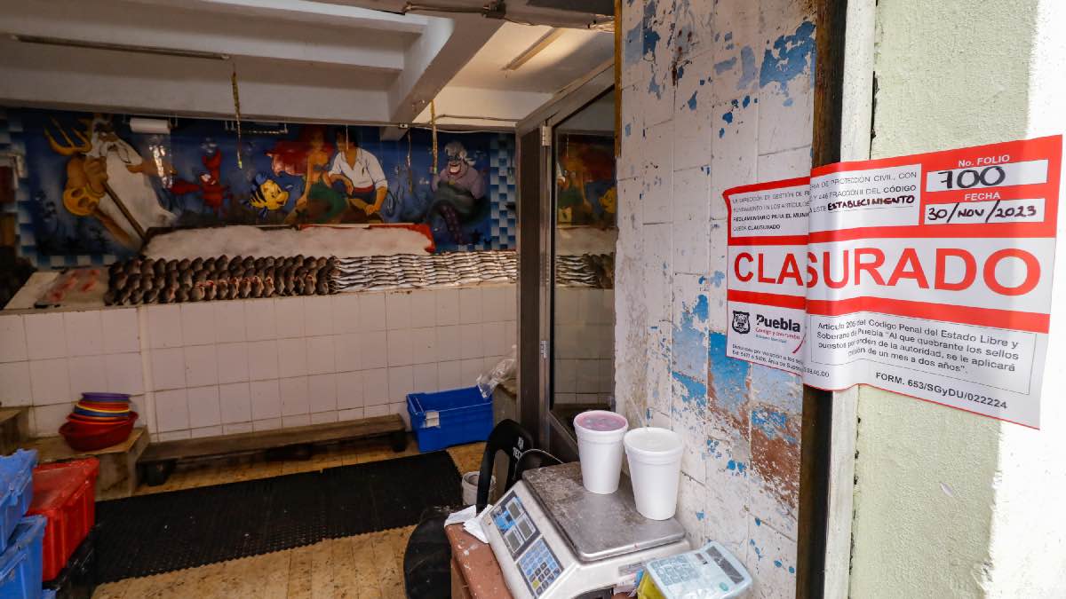 Hasta 40 mil pesos pagaría pescadería clausurada en operativo en la 16 Poniente