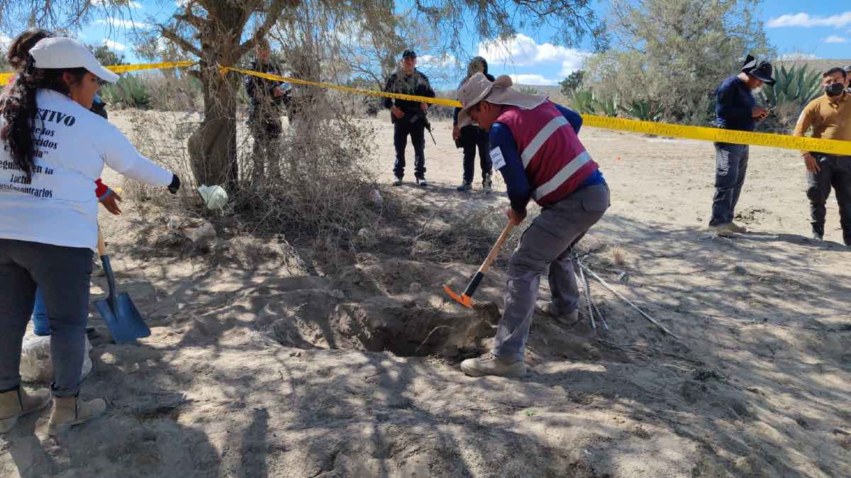 Hallan Comisión de Búsqueda y Voz de los Desaparecidos fosa clandestina en Palmar de Bravo
