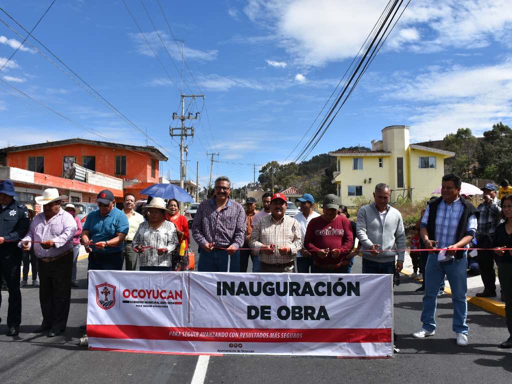 Inauguran la calle Reforma en Santa Martha Hidalgo, Ocoyucan